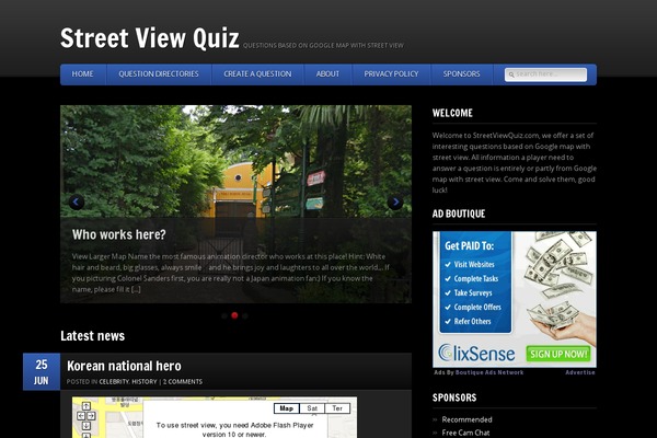 streetviewquiz.com site used Noteblock