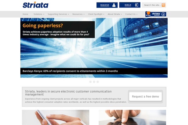 striata.com site used Striata