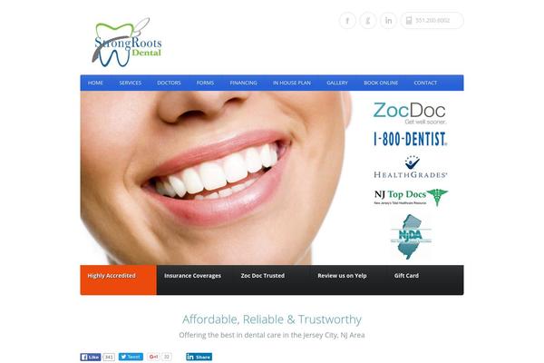 strongrootsdental.com site used Strongrootsdentalcom