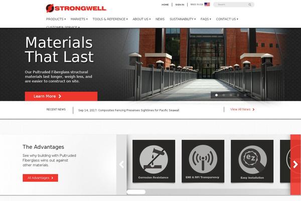 strongwell.com site used Strongwell