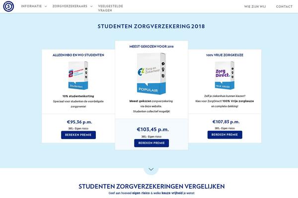 studentenzorgverzekering.nl site used Studenten