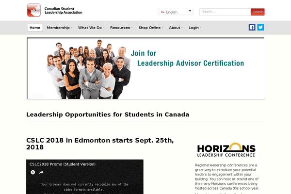 studentleadership.ca site used Canadian-student-leadership-theme