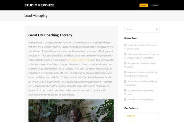 Total theme site design template sample