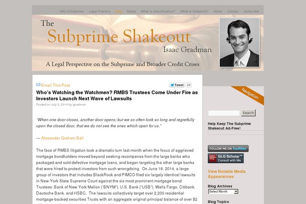 subprimeshakeout.com site used Subprime
