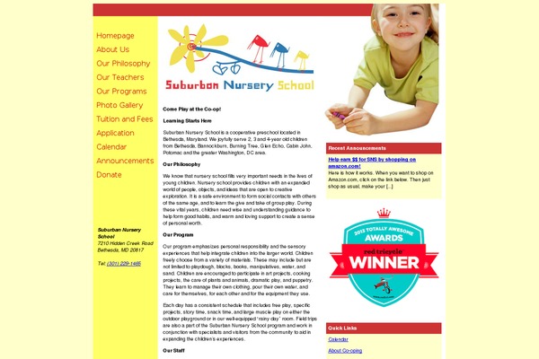 suburbannurseryschool.org site used Schoolbirds