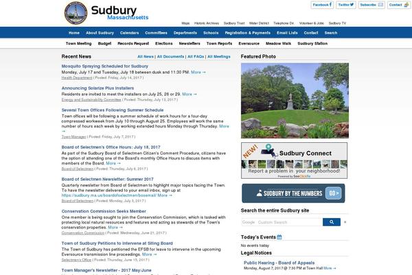 sudbury.ma.us site used Sudbury