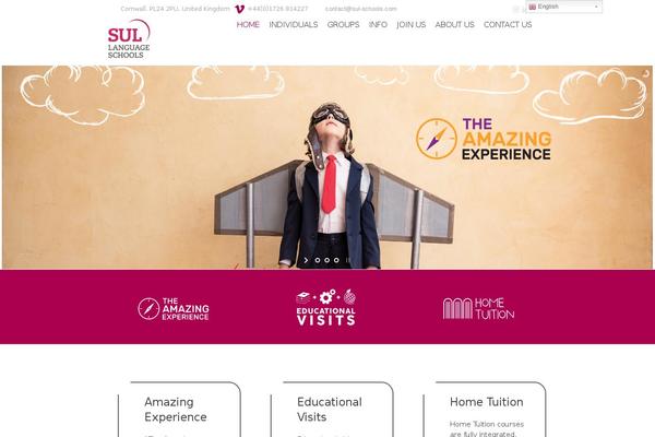 Language-school theme site design template sample