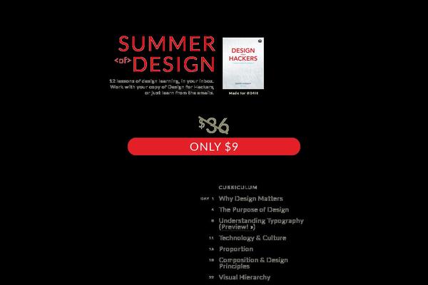 summerofdesign.com site used SnowFall