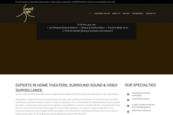 Summit theme site design template sample