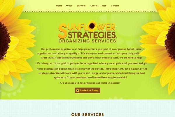 Sunflower theme site design template sample