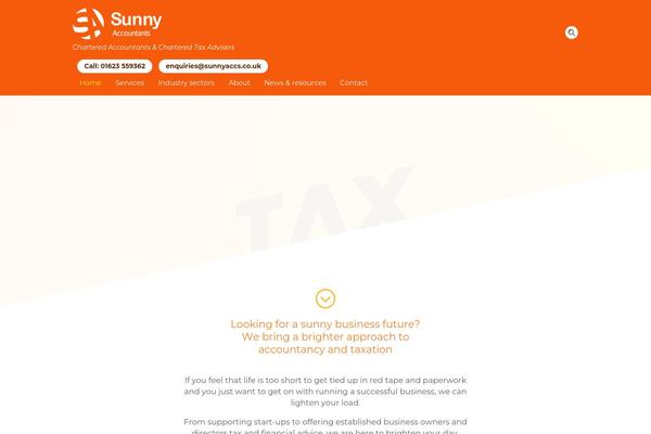 Sunny theme site design template sample