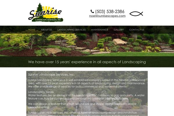 Sunrise theme site design template sample