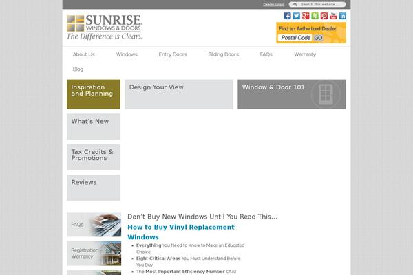 sunrisewindows.com site used Kenta