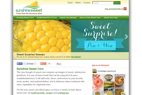 sunshinesweetcorn.com site used Chow