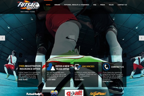super5s.org site used Futsal