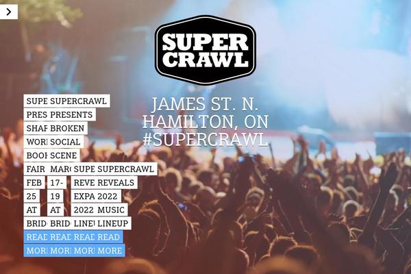 supercrawl.ca site used Supercrawl