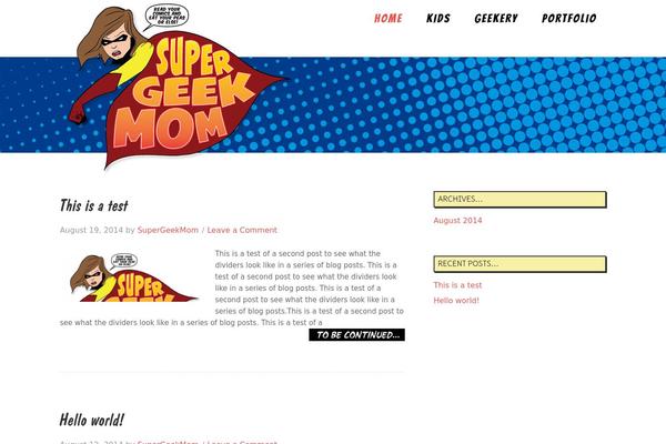 supergeekmom.com site used Beautiful Pro Theme