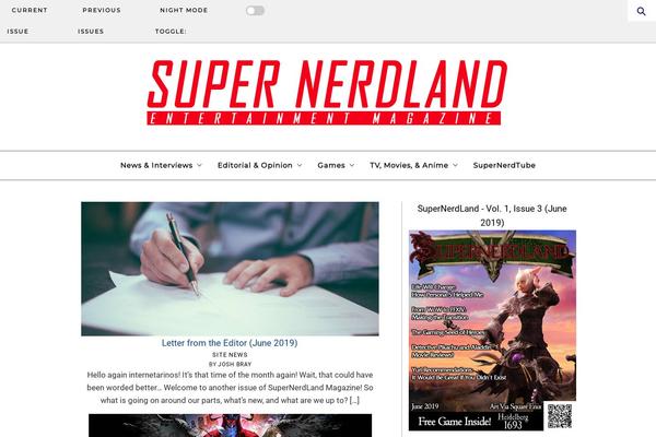 supernerdland.com site used Magazine Elite