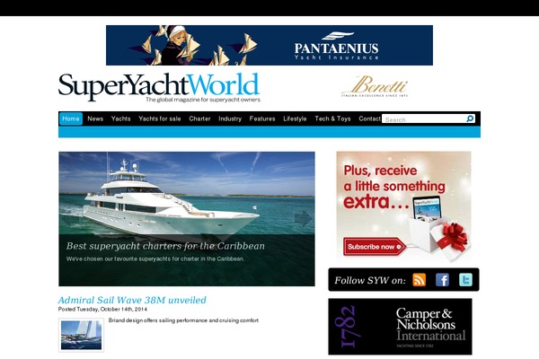 superyachtworld.com site used Keystone-theme