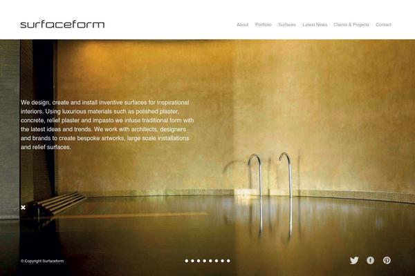 surfaceform.com site used Websiteni-stripped