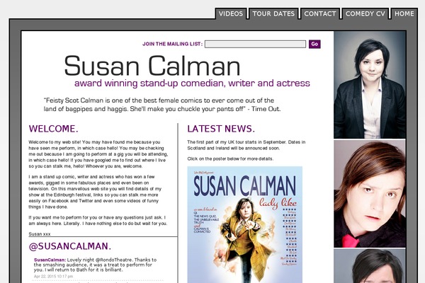 susancalman.com site used Susan