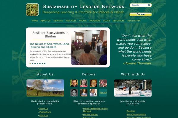 sustainabilityleadersnetwork.org site used Charity-child