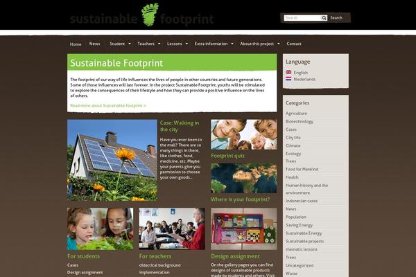 sustainablefootprint.org site used Sustainable