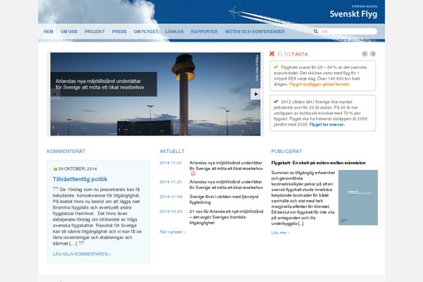 svensktflyg.se site used Svensktflyg
