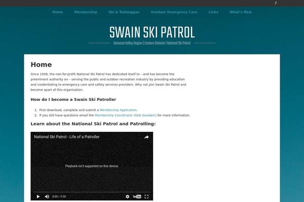 swainskipatrol.org site used Perkins