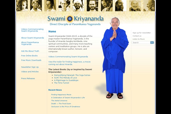 swamikriyananda.org site used Visia.theme