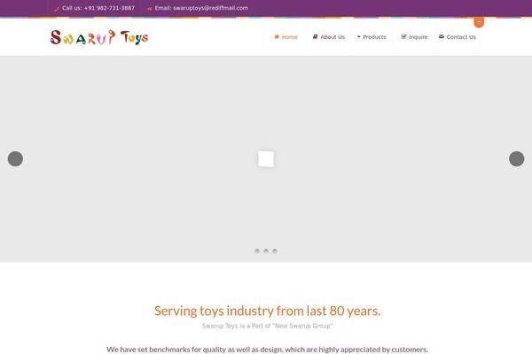 swaruptoys.com site used Swarup-theme