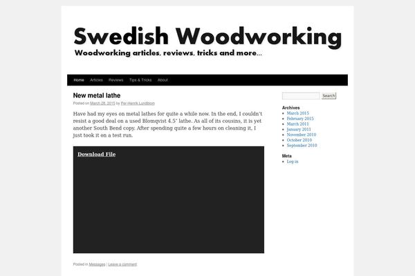swedishwoodworking.com site used Twentyten-sww