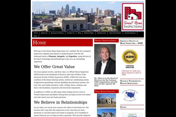 Vantage theme site design template sample