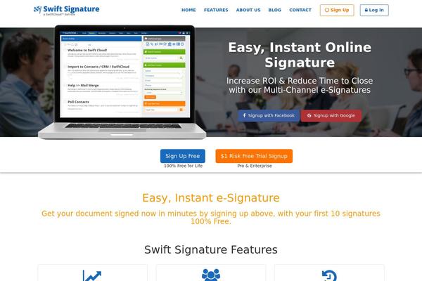 swiftsignature.com site used Swiftcloud