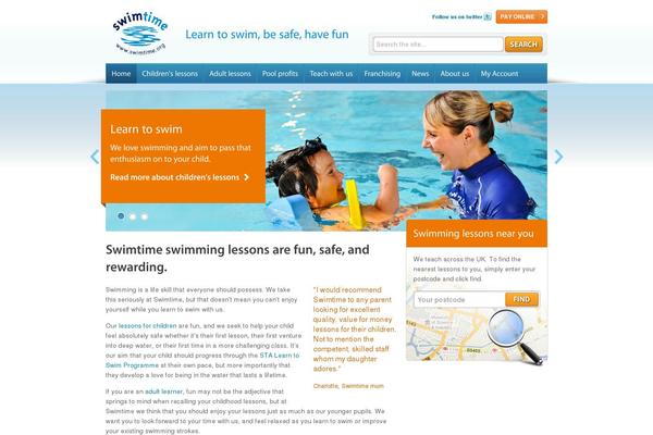 swimtime theme websites examples