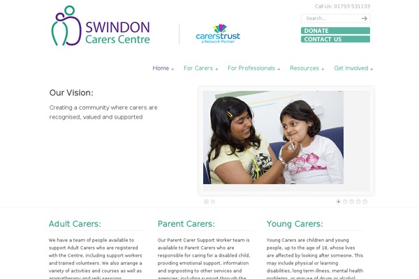 swindoncarers.org.uk site used Swindon-carers
