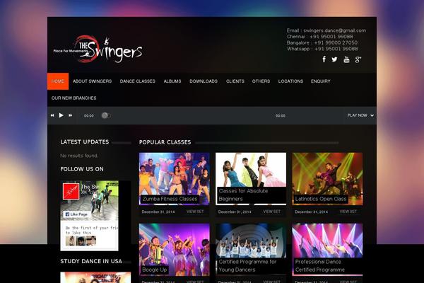 swingersdance.com site used Spikes-theme