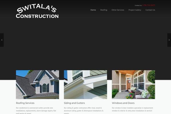 Construction theme site design template sample