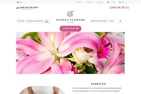 sydneyflowers.com.au site used Sydney-flowers