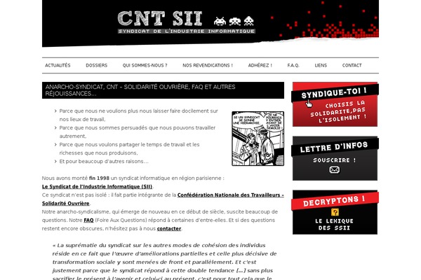 syndicat-informatique.fr site used Twentytwelve-sii
