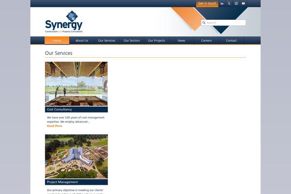 Synergy theme site design template sample