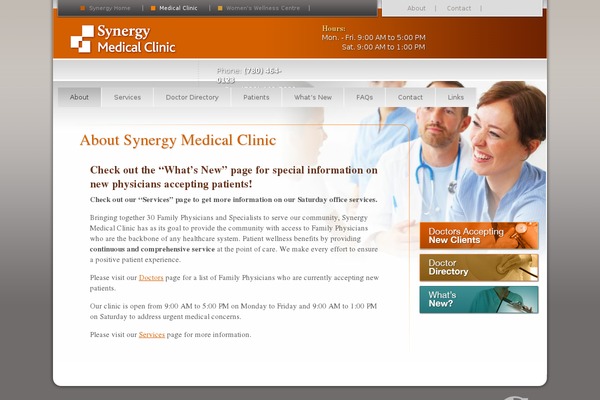 synergymedicalclinic.ca site used Synergy