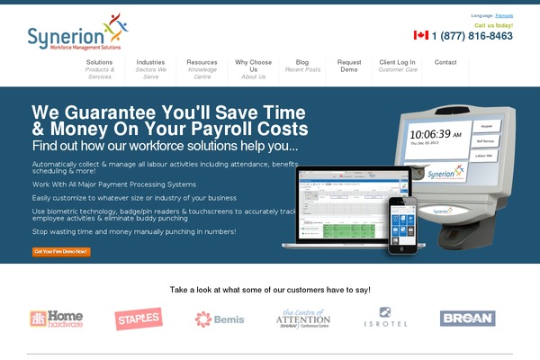 synerion.ca site used Zeitpress2