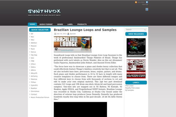 X Blog theme site design template sample