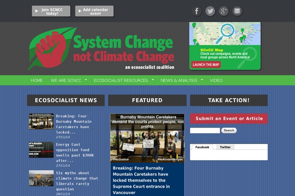 systemchangenotclimatechange.org site used Opinion