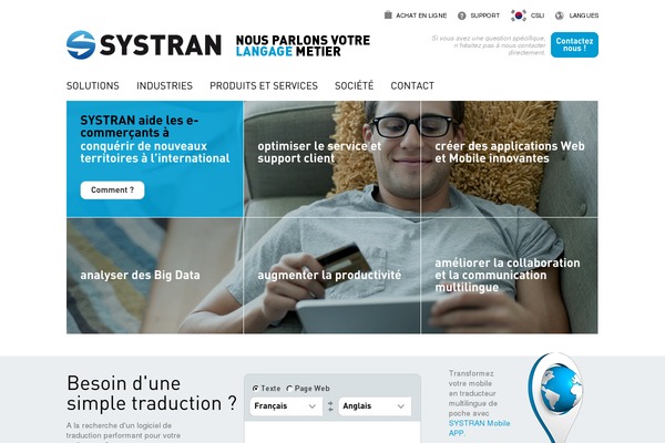 systran.fr site used Systran