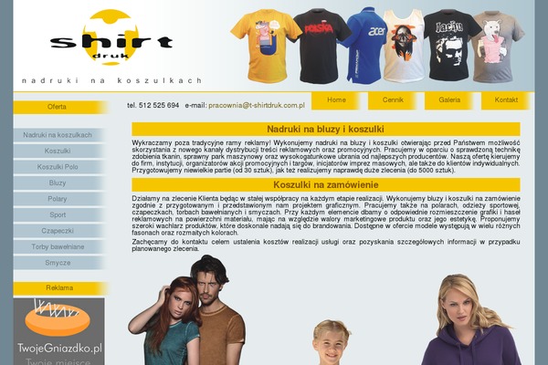 t-shirtdruk.com.pl site used Wp_glory