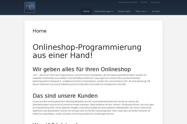 X Child theme site design template sample