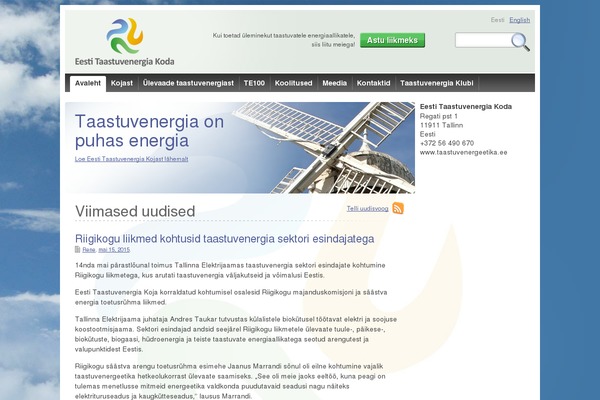 taastuvenergeetika.ee site used Ecoenergy
