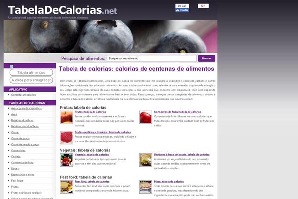 tabeladecalorias.net site used Caloriestheme